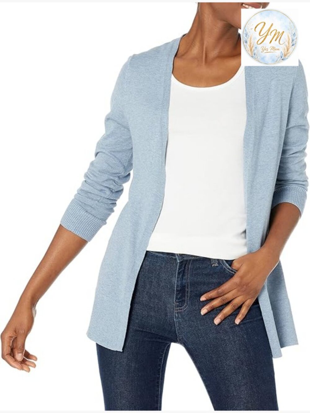 Women's Lightweight Long Sleeve Open-Front Cardigan Sweater Plus Size